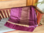 Wine Berry Tussar Silk