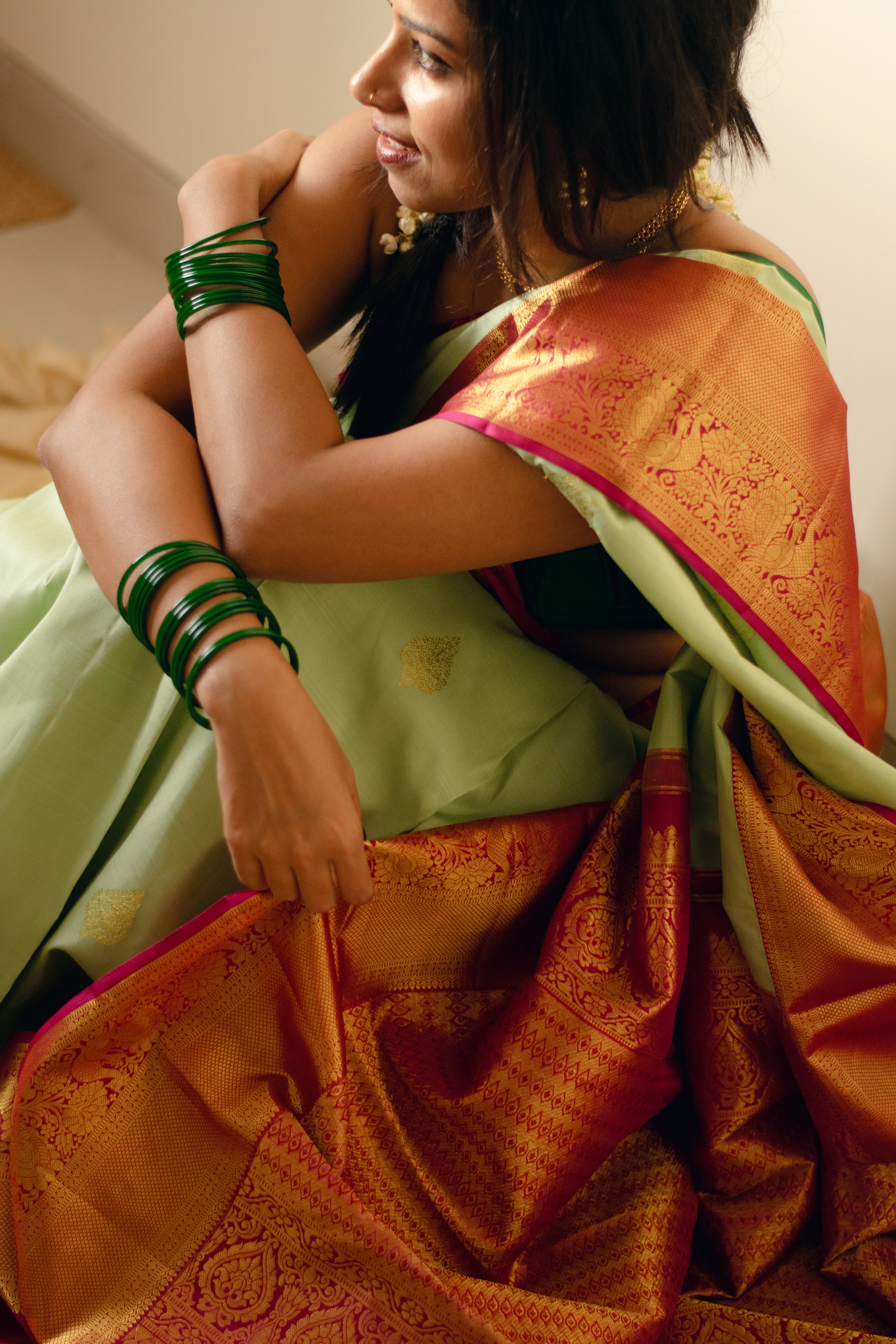 Mint Rani Korvai Kanchipuram