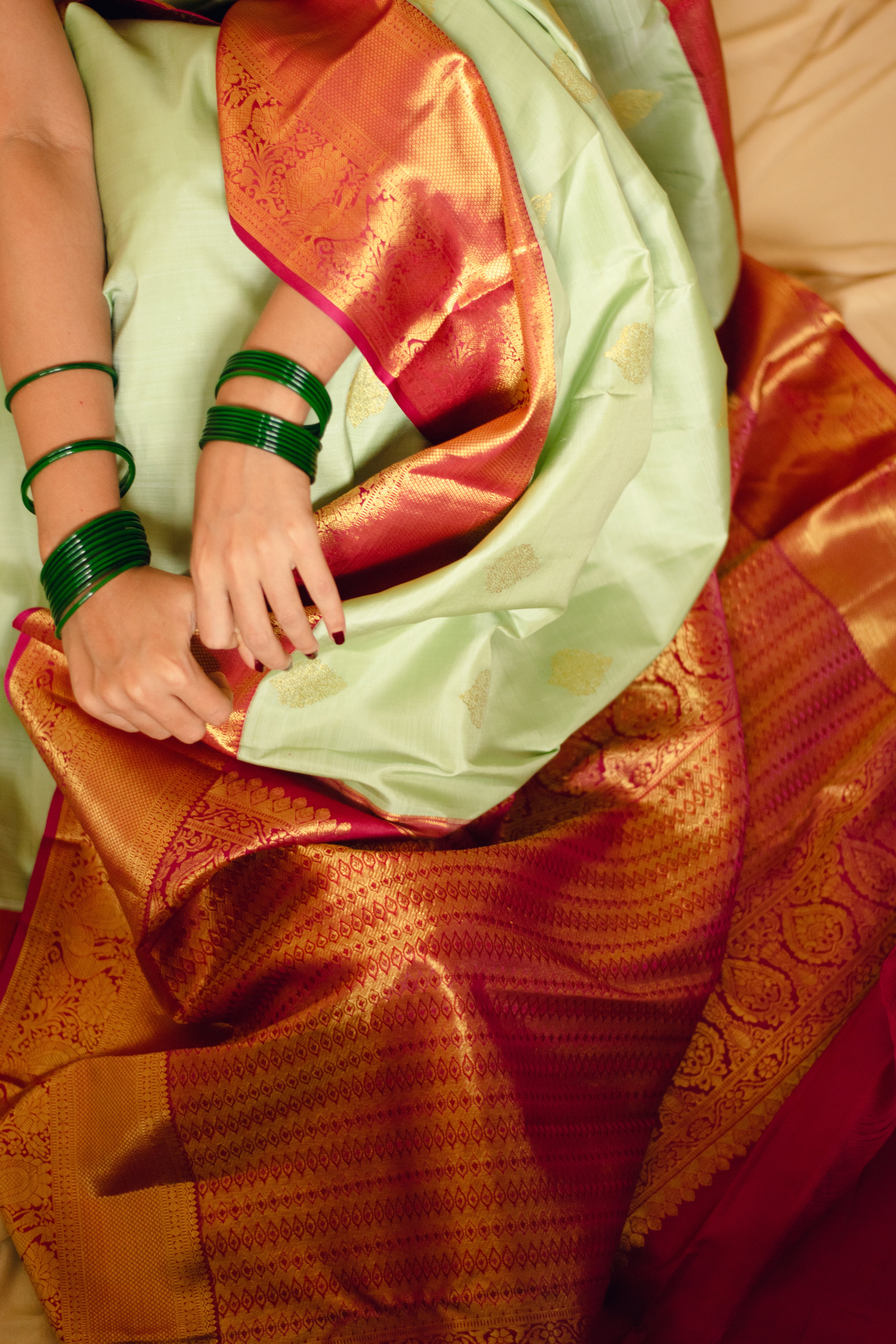 Mint Rani Korvai Kanchipuram