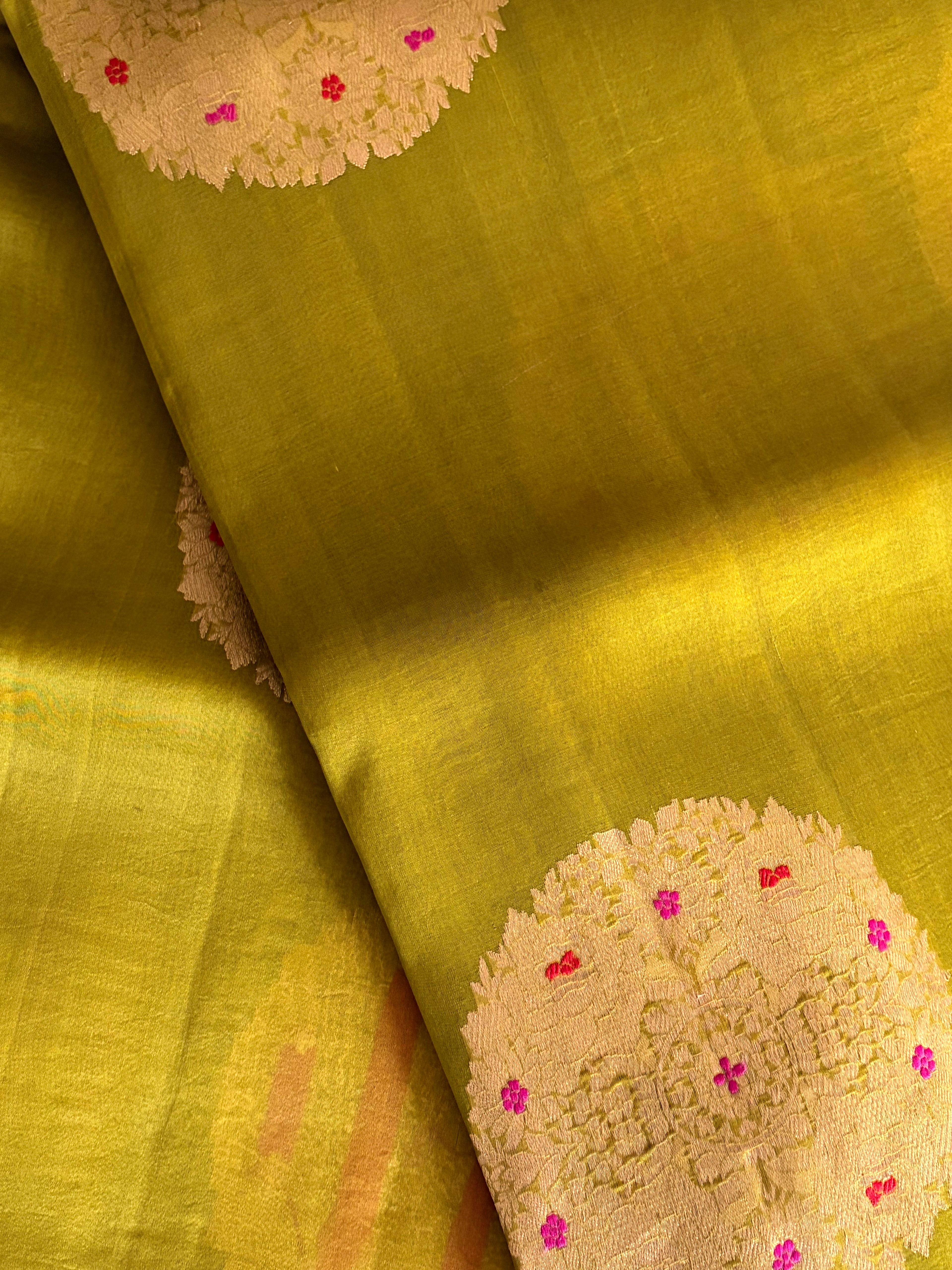 Parrot Meadow Organza Silk