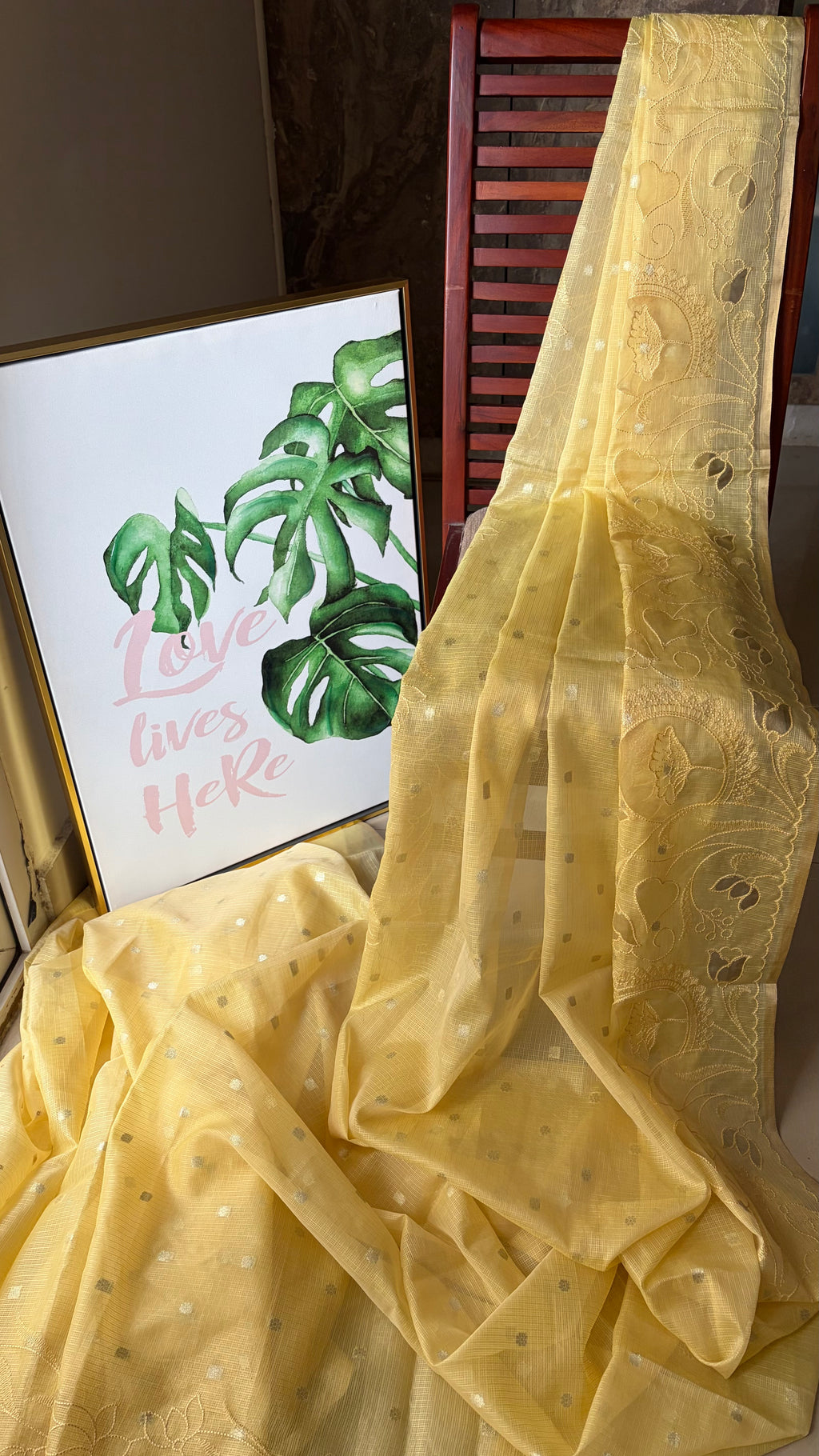 Floral Cutwork Kota Silk