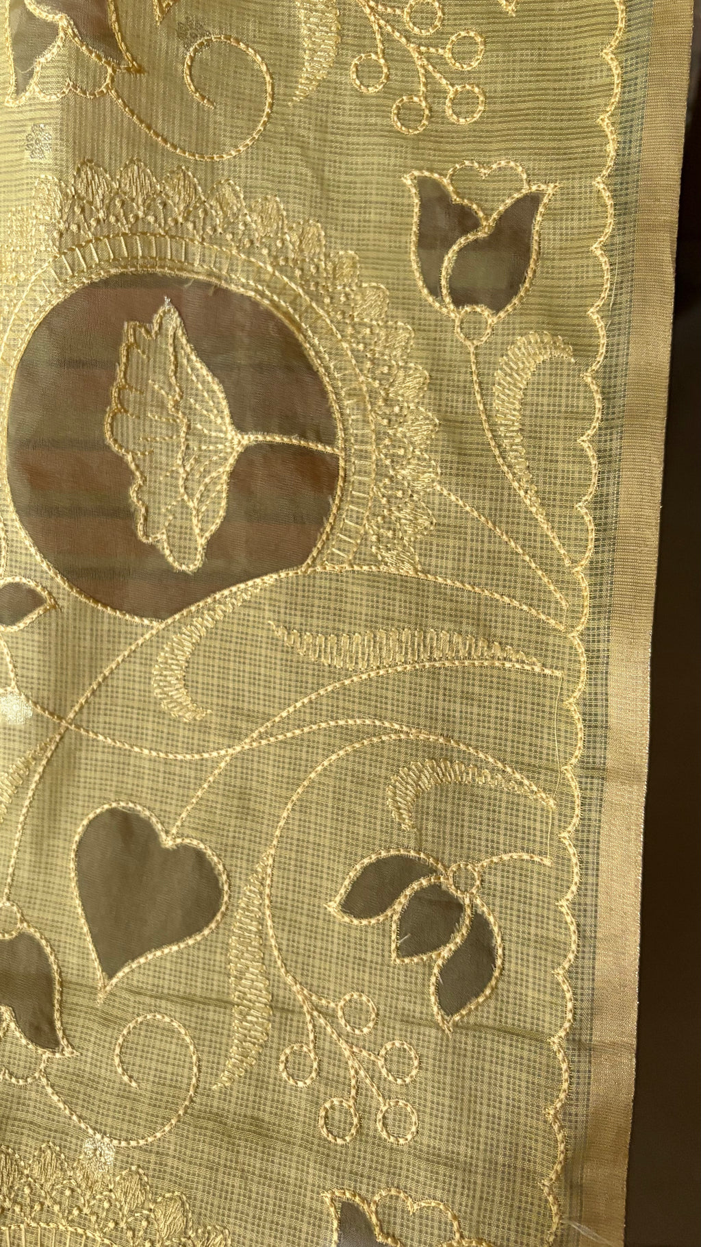 Floral Cutwork Kota Silk