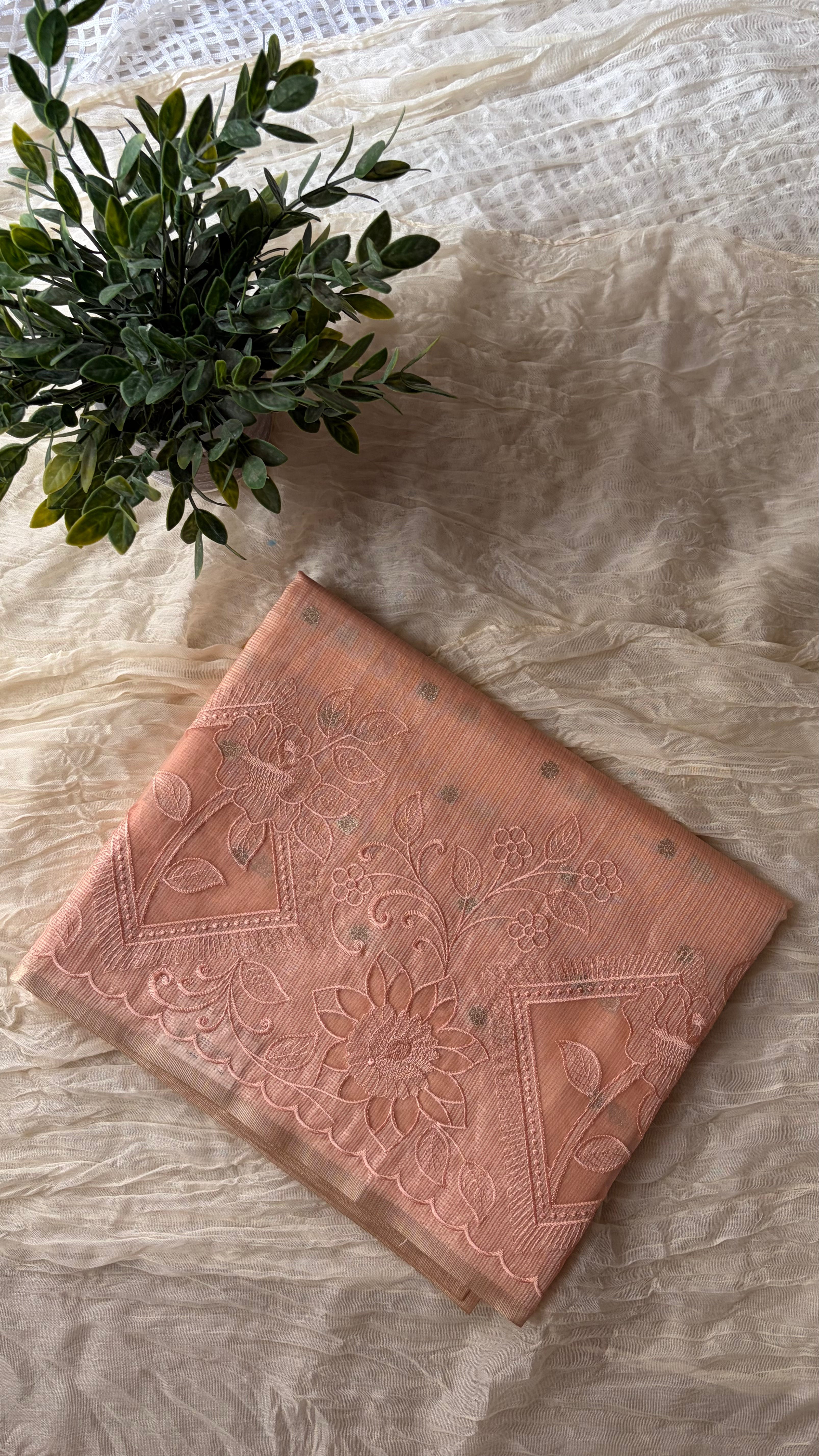 Floral Cutwork Kota Silk