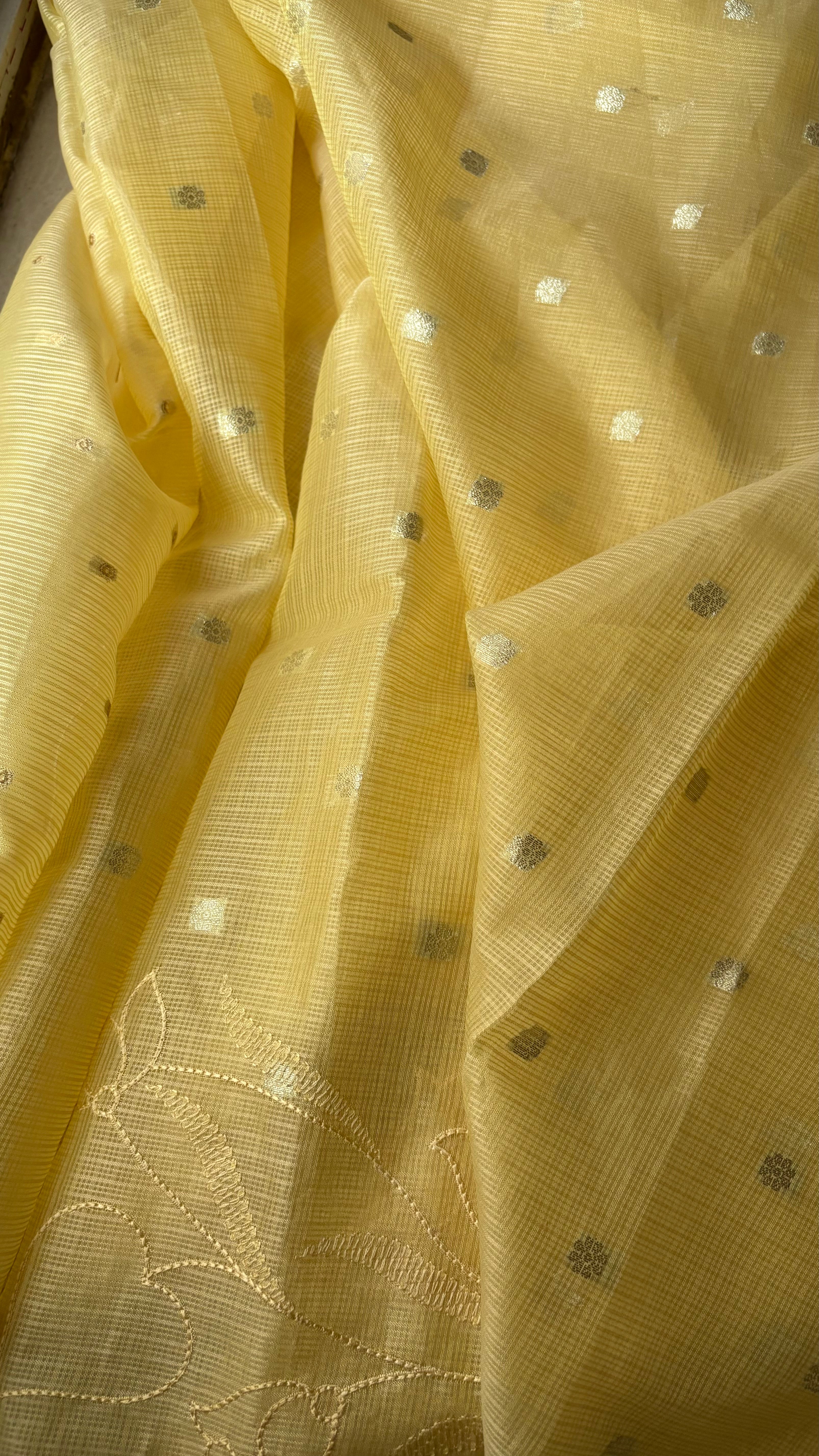 Floral Cutwork Kota Silk