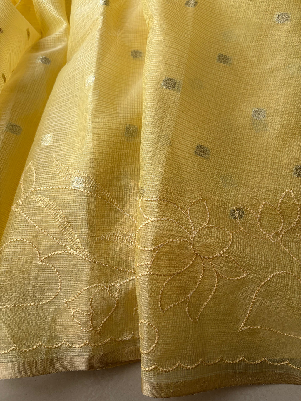 Floral Cutwork Kota Silk