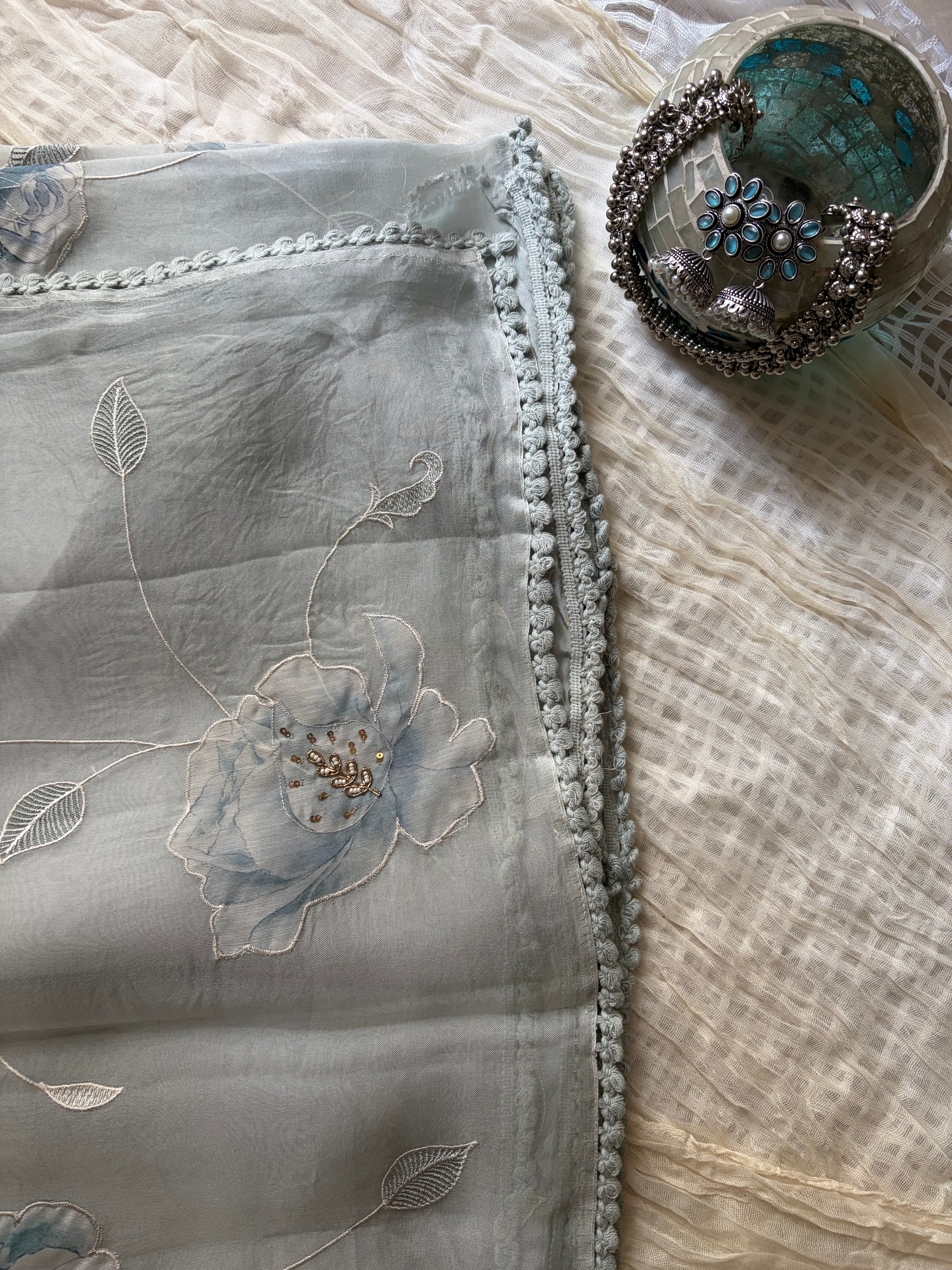 Dew Mist Organza Silk