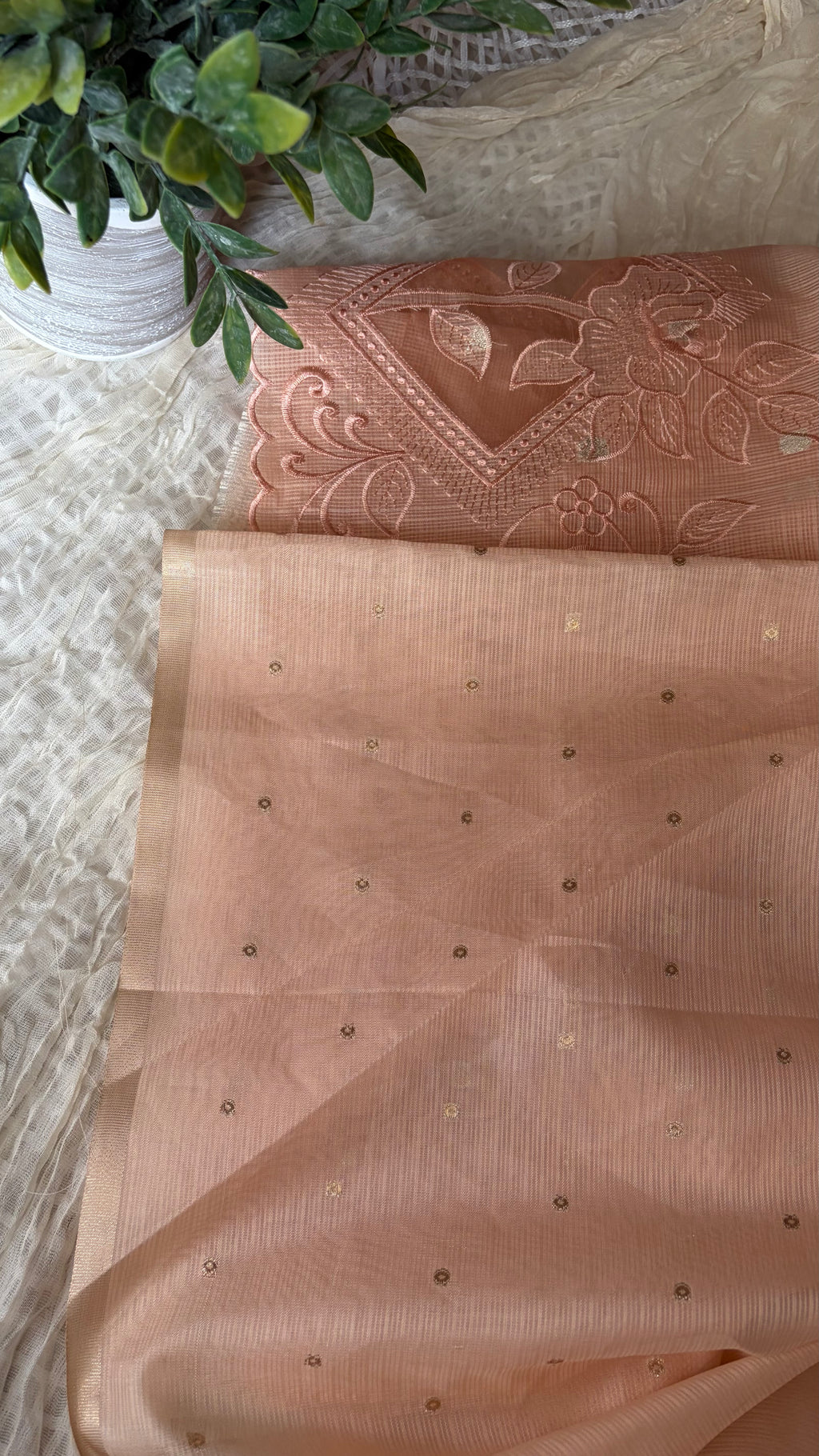 Floral Cutwork Kota Silk