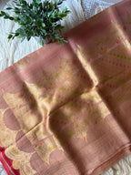 Mauve Brown Haze Organza Silk