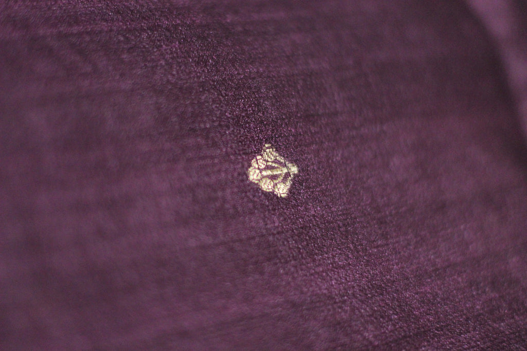 Wine Berry Tussar Silk