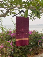 Wine Berry Tussar Silk