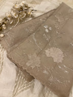 Chikoo Bloom Organza Silk