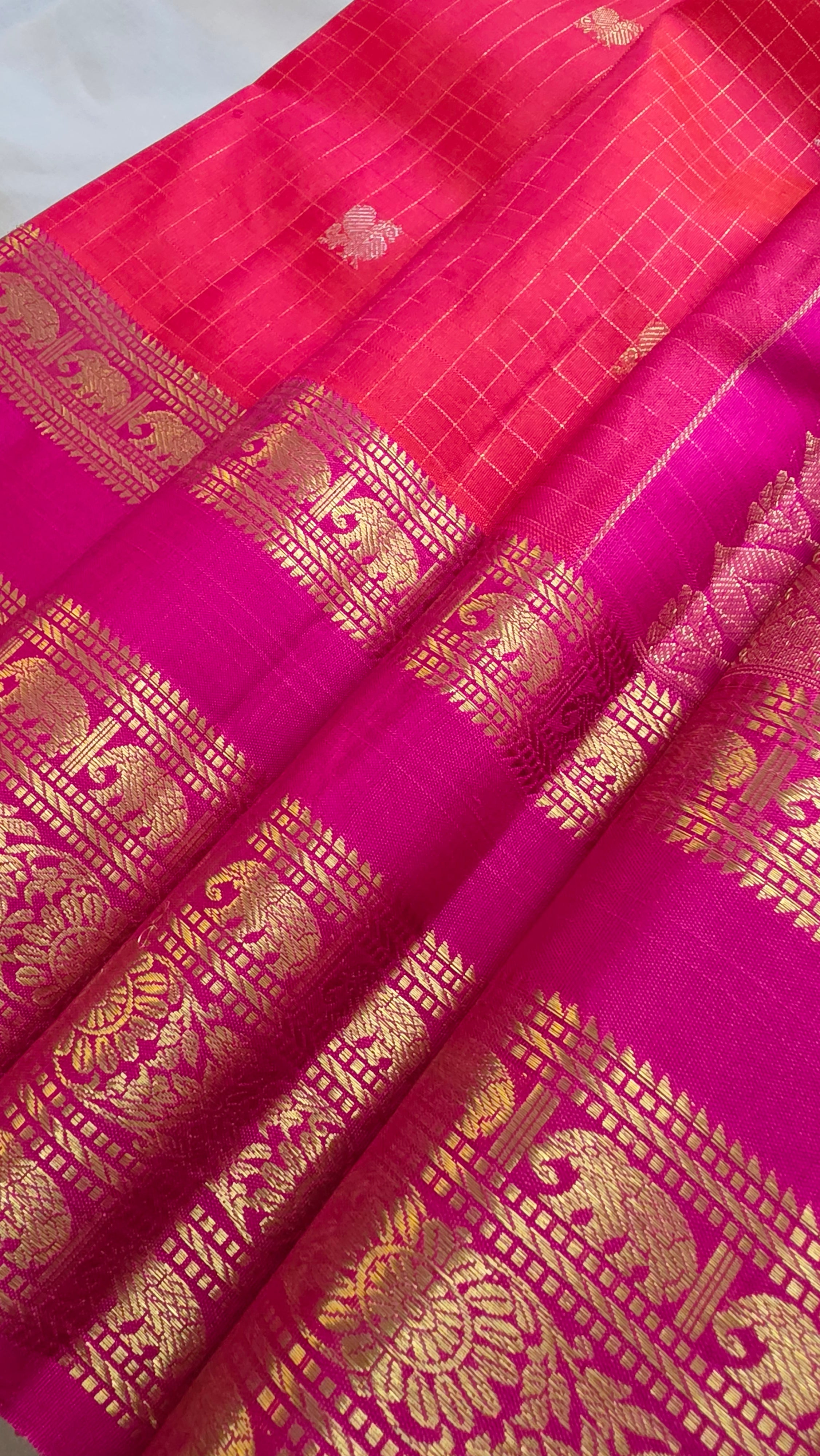 Checkered Flame Heritage Kanchipuram